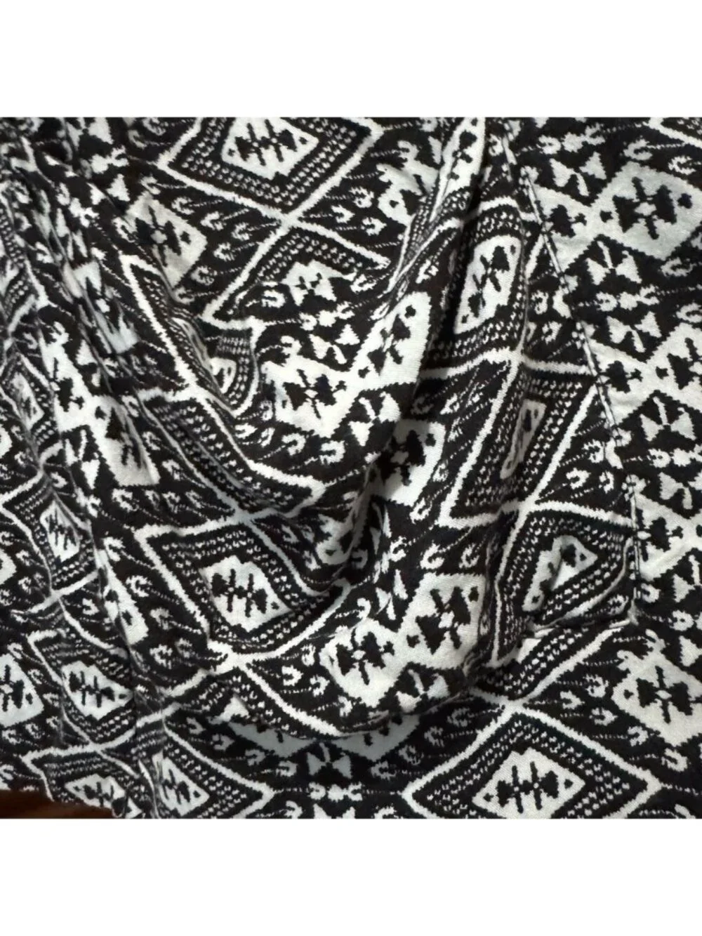 Hollister Redondo Kimono Blazer Sz M Black White Southwestern Print 3/4 Sleeve - Picture 5 of 9